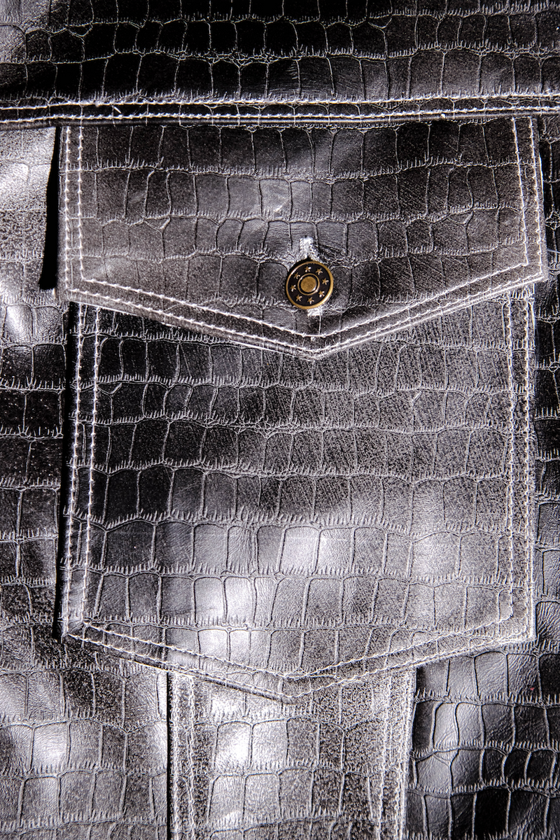 Charcoal Sobek Leather Jacket