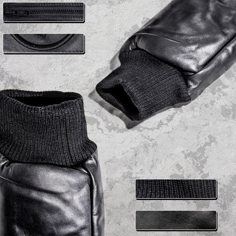 Leather Puffer Jacket
