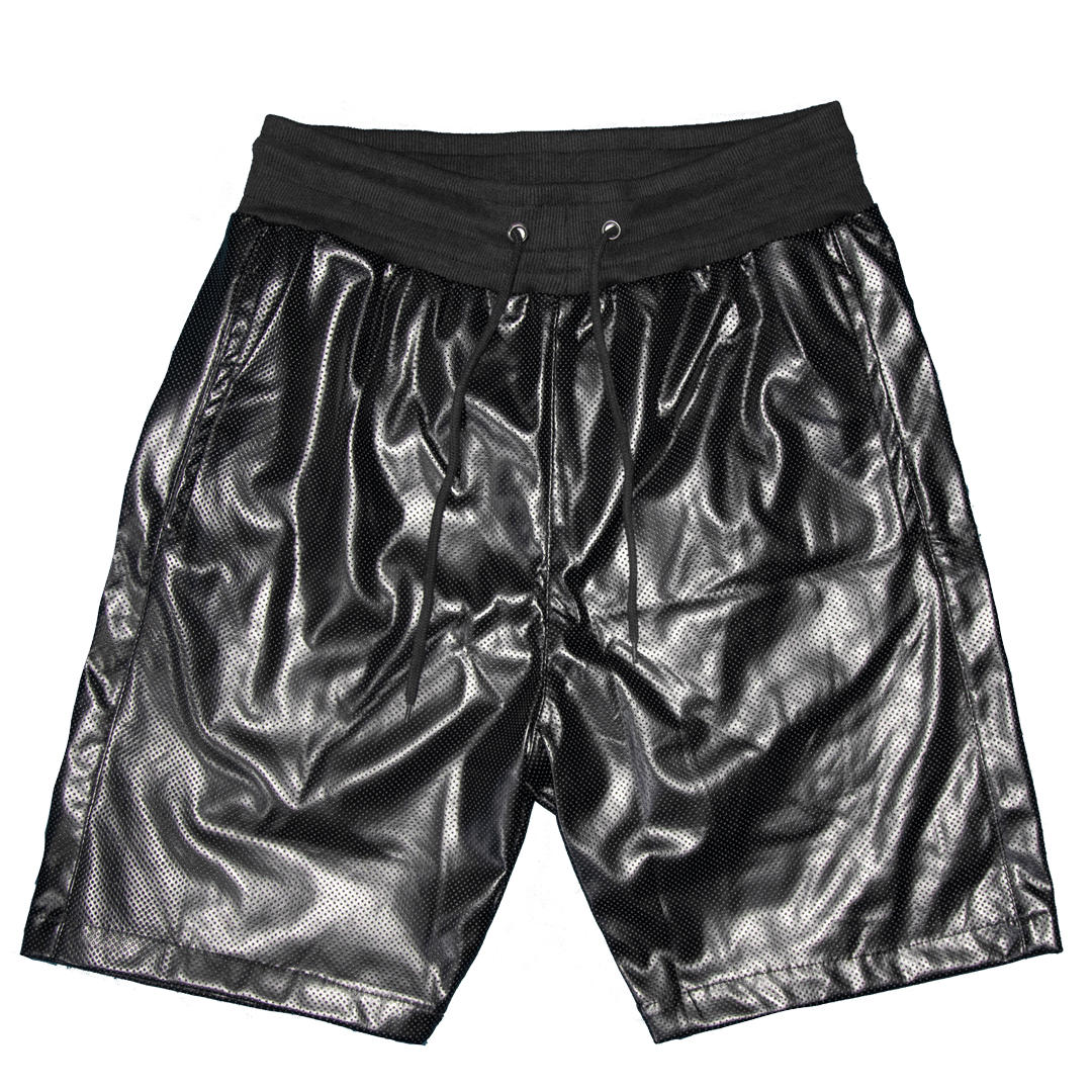 Perforated Leather Shorts