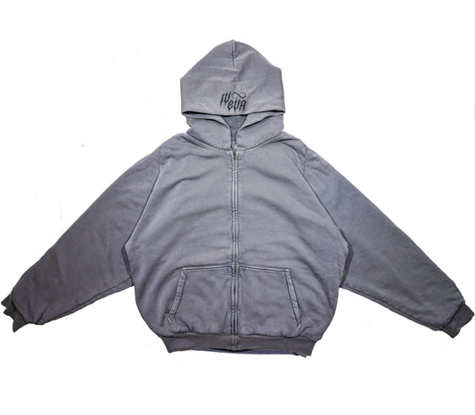 ' REMAINS ' VINTAGE GREY ZIPUP